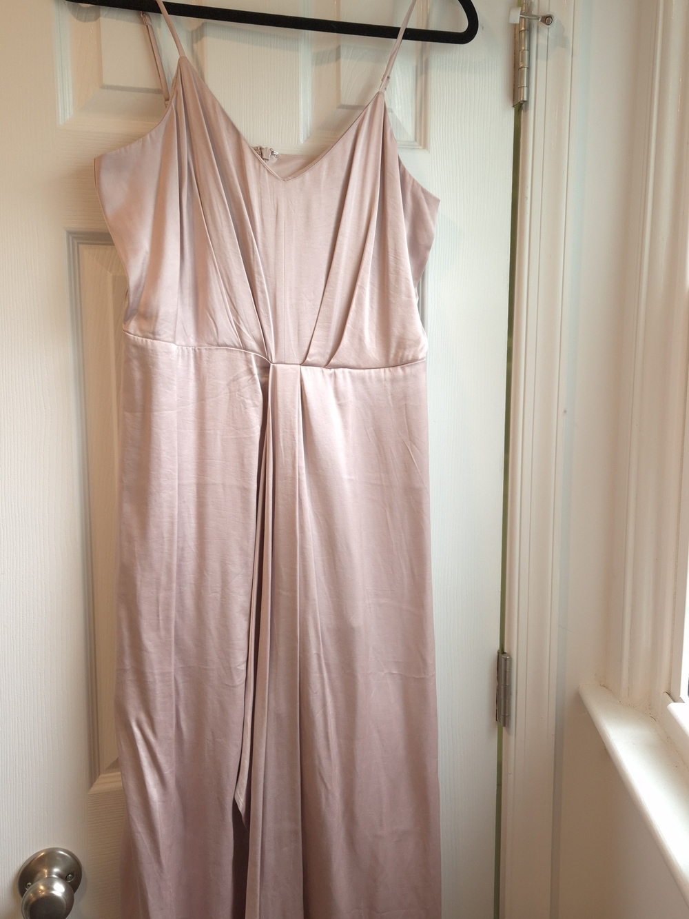 Express Rose Gold/Blush Pink Satin Dress
